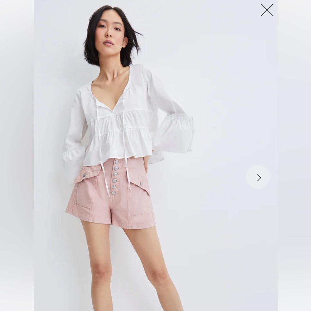 Veronica Beard Robbie Patch Pocket Short in Rosewood. NWT Size 24